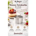 Tortakarika, kerek, 80x45 mm, rozsdamentes - de Buyer