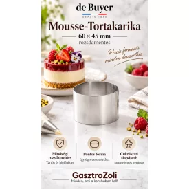 Tortakarika, kerek, 80x45 mm, rozsdamentes - de Buyer