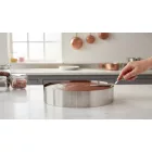 Tortakarika, kerek, 220x45 mm, rozsdamentes - de Buyer