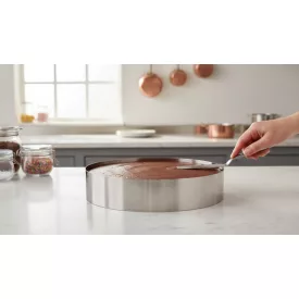 Tortakarika, kerek, 220x45 mm, rozsdamentes - de Buyer