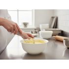 Fehér félgömb polietilén keverőtál, 1 liter, 17,5 cm - de Buyer