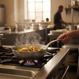 Mineral B mély vasserpenyő 24 cm rozsdamentes nyéllel