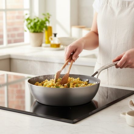 Mineral B mély vasserpenyő 28 cm rozsdamentes nyéllel