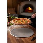 Pizzasütő, 25 cm, perforált, kerek, alumínium