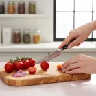 Lion Sabatier Edonist Black fogazott univerzális kés – 12 cm prémium kovácsolt, díszdobozban