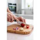 Lion Sabatier Edonist Black fogazott univerzális kés – 12 cm prémium kovácsolt, díszdobozban