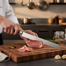   Lion Sabatier Idéal Sonkakés 30 cm-es penge – POM Markolattal és Rozsdamentes Szegecsekkel