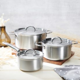   Gyorsforraló- lábas készlet, 6 darabos, Alchimy, de Buyer, rozsdamentes