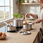 Gyorsforraló- lábas készlet, 6 darabos, Alchimy, de Buyer, rozsdamentes