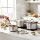 Gyorsforraló- lábas készlet, 6 darabos, Alchimy, de Buyer, rozsdamentes