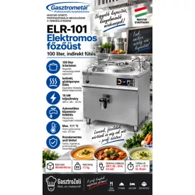   Gasztrometál ELR-101 elektromos főzőüst – 100 liter, indirekt fűtés