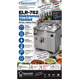   Gasztrometál ELR-782 elektromos főzőüst – 80 liter, indirekt fűtés
