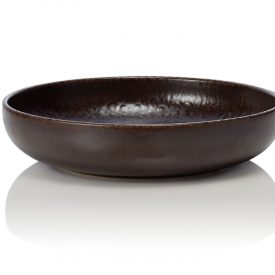   ONE METALLIC BROWN 22 cm-es 800 ml-es kőporcelán leveses tányér