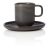 ONE STONE GREY 90 ml-es kőporcelán Espresso csésze és alj