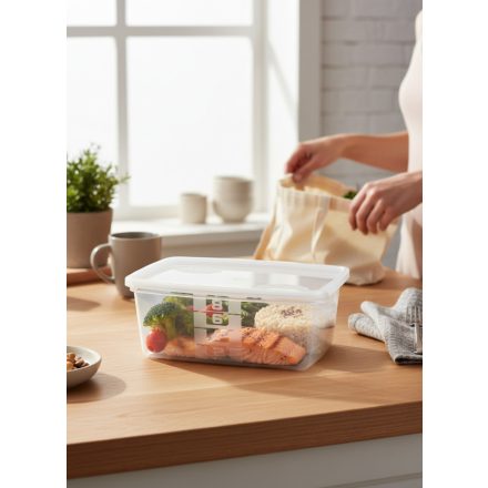 Ételhoró doboz fedővel, 0,8 liter, magyar termék 10 db-os csomag