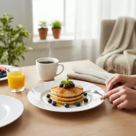 Trianon lapos tányér 19,5 cm, opál üveg