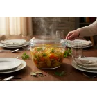 Pyrex hőálló levestál fedővel 4 literes
