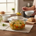 Pyrex hőálló levestál fedővel 4 literes