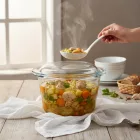 Pyrex hőálló levestál fedővel 4 literes