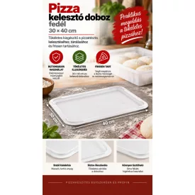 Pizza Kelesztő Doboz Fedél - 30x40 cm