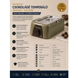 Meltinchoc analóg csokoládé temperáló 3,6 l, 24x40x13,5 cm