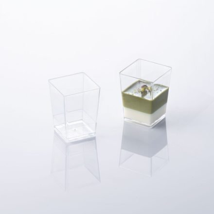 Square 60 ml-es Pohárkrém-desszert tégely, 40x40x55 mm