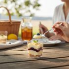 Square 120 ml-es Pohárkrém-desszert tégely, 100 db-os csomag