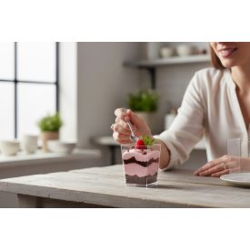   Square 175 ml-es Pohárkrém-desszert tégely, 100 db-os csomag