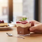 Square 175 ml-es Pohárkrém-desszert tégely, 100 db-os csomag