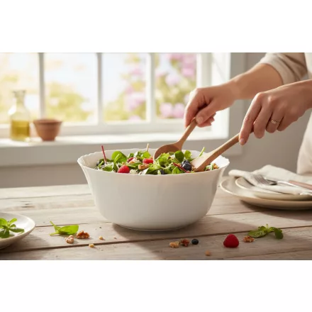 Cadix salátás és tálaló tál 24 cm 2 liter, opál üveg