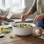 Cadix salátás és tálaló tál 24 cm 2 liter, opál üveg