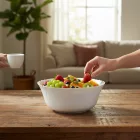 Cadix salátás és tálaló tál 24 cm 2 liter, opál üveg