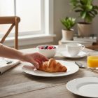 Cadix lapostányér 19,5 cm, opál üveg, 6 db-os csomag