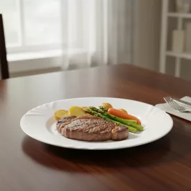 Cadix lapostányér 27,5 cm, opál üveg, Francia minőség főételekhez