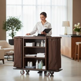 Heidi szobaasszony kocsi, 140x47x108 cm, barna