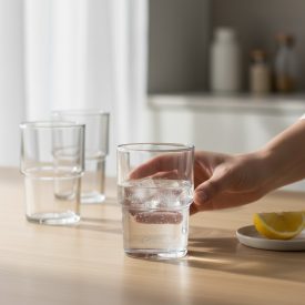 vizes pohár 200 ml üveg sorolható temperált kivitel