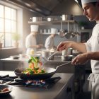 La Lyonnaise 40 cm-es kékvas serpenyő – de Buyer óriás acélserpenyő profi konyhák számára