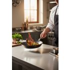 La Lyonnaise 40 cm-es kékvas serpenyő – de Buyer óriás acélserpenyő profi konyhák számára