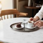 Kávéházi ovális tálca, 29x22 cm, rozsdamentes - Német minőség