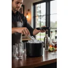 Jégtartó vödör, duplafalú, 10 l, fekete, műanyag