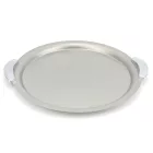 domino-kerek-talca-30cm-fogoval.jpg" alt="Domino kerek tálca 30 cm, rozsdamentes acél, fogóval – olasz minőség