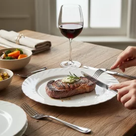 Trianon lapostányér 30,5 cm – opál üveg főételes tányér éttermeknek és otthonra