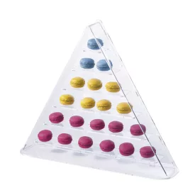 Macaron állvány, 27x15x48 cm, plexi, háromszög