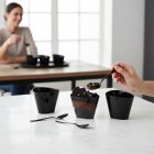 Triangle fekete 175 ml-es Pohárkrém-desszert tégely, 85x65 mm