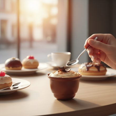 barna cuki desszert tégely