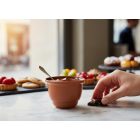 Pohárkrém-desszert tégely, barna, 120 ml, 72x51 mm