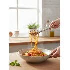 Academy Chef spagettiszedő kanál szilikon fejjel, 34 cm, Soft Titan