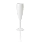 Törhetetlen fehér pezsgős pohár wellness terekbe, 190 ml, polikarbonát, Német minőség