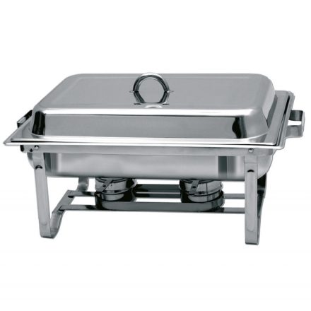 Chafing ételmelegentartó GN 1/1, rozsdamentes, 9 literes, 2 égőpaszta tartóval