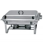Chafing ételmelegentartó GN 1/1, rozsdamentes, 9 literes, 2 égőpaszta tartóval